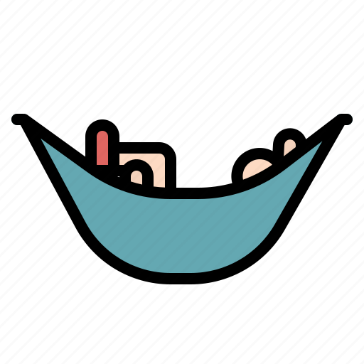 Hammock, relax, sea, sleep, summer, time icon - Download on Iconfinder