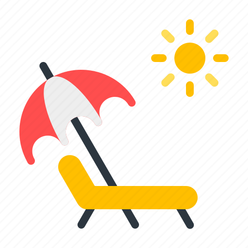 Beach, bed, chair, sunbed, umbrella icon - Download on Iconfinder
