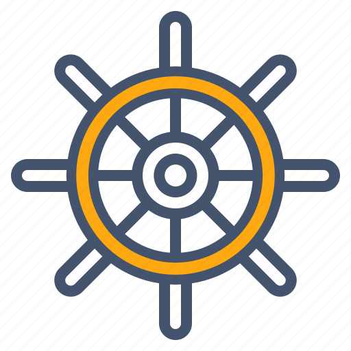Boat, holiday, rudder, ship, steering, summer, wheel icon - Download on Iconfinder