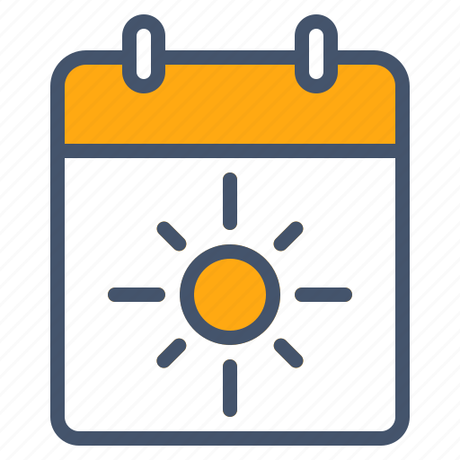 Calendar, holiday, season, summer, sun icon - Download on Iconfinder