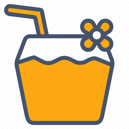 Beverage, coconut, drink, fruit, juice, summer icon - Download on Iconfinder