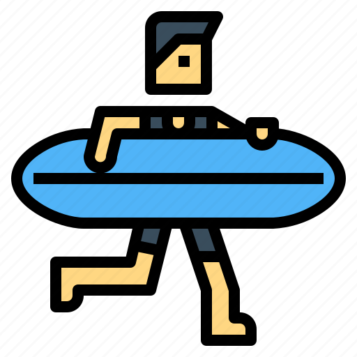 Man, summer, surfboard, surft icon - Download on Iconfinder