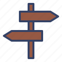 arrow, direction, left, navigation, right, roadsign, signpost