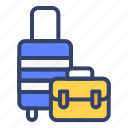 bag, briefcase, cart, luggage, suitcase, tourism, travel