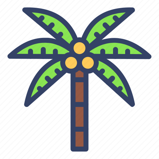 Beach, coconut tree, holiday, islands, summer, vacation, weather icon - Download on Iconfinder