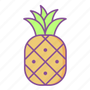 pineapple, tropical, fruit, summer