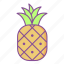 pineapple, tropical, fruit, summer 