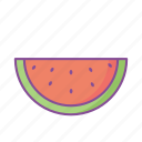 watermelon, fruit, vegetable, summer