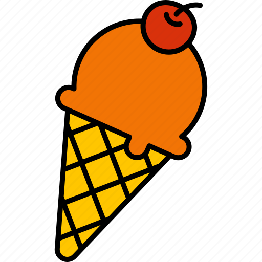Ice, cream, cone, cold, waffle icon - Download on Iconfinder