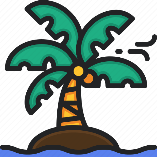 Island, nature, beach, landscape, coconut, tree icon - Download on Iconfinder