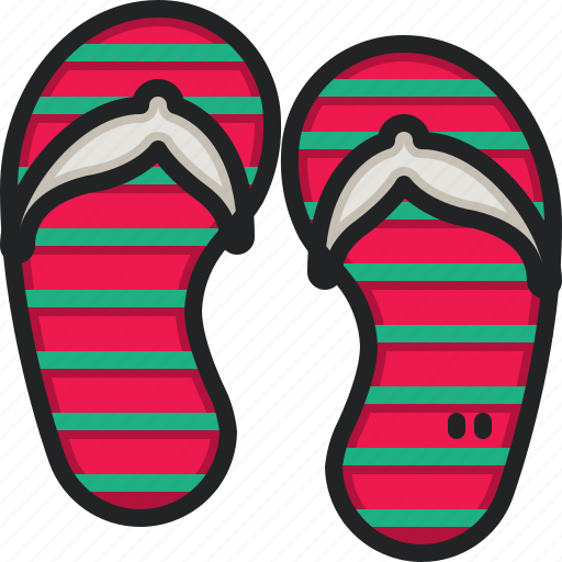 Slippers, footwear, sandals, flip, flops, fashion, beach icon - Download on Iconfinder