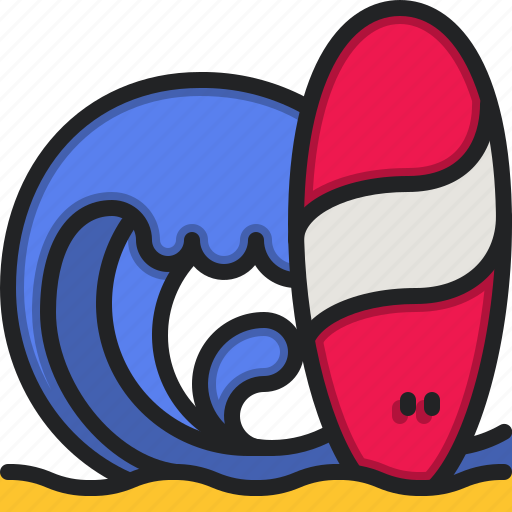 Surfboard, beach, sports, summertime, sea icon - Download on Iconfinder