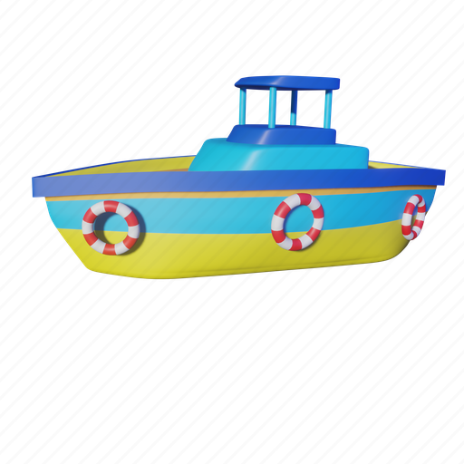 Boat, yacht, travel, ship, sail, cruise, ocean 3D illustration - Download on Iconfinder