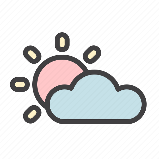 Cloud and sun, hot, weather, forecast icon - Download on Iconfinder