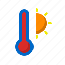 thermometer, hot, warm, weather, temperature, summer