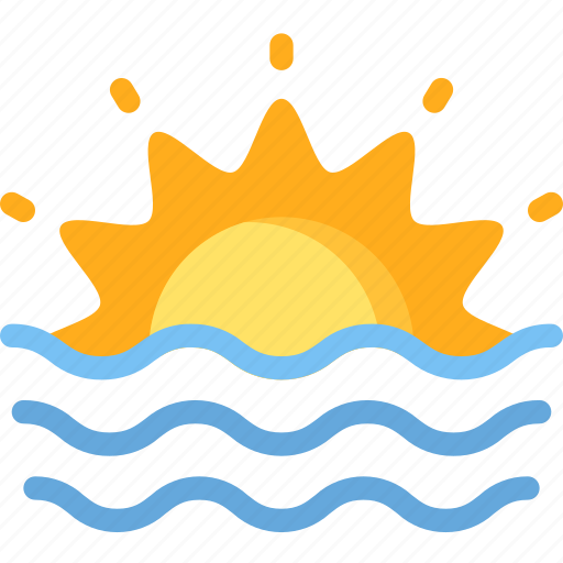 Sunset, sunrise, sun, weather, sea icon - Download on Iconfinder