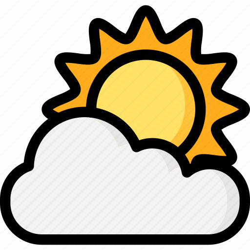 Cloudy, cloud, sun, weather, clouds icon - Download on Iconfinder