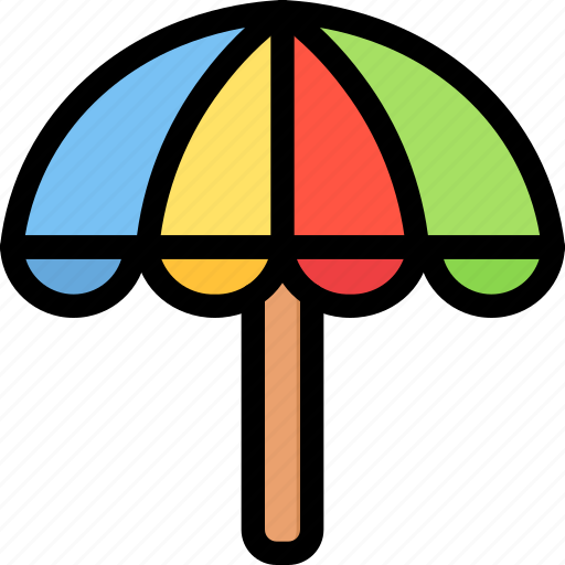 Umbrella, beach umbrella, sun umbrella, beach, summertime icon - Download on Iconfinder