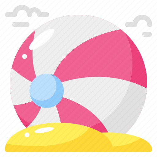 Beach ball, toy, sport, game, leisure, rubber, holiday icon - Download on Iconfinder