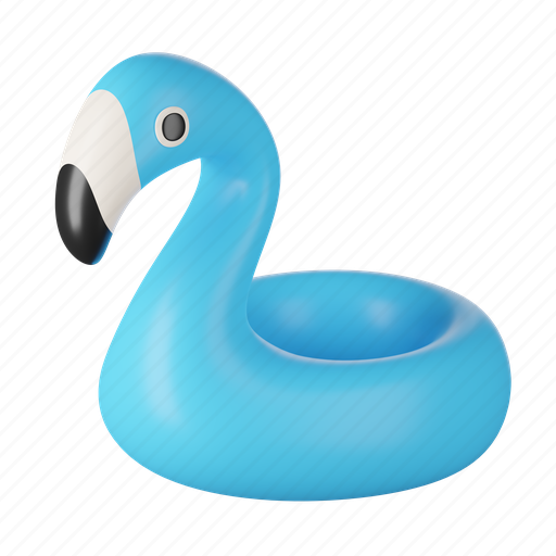 Summer, flamingo, inflatable 3D illustration - Download on Iconfinder