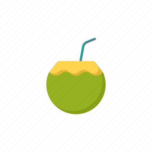 Flat, icon, coconut, drink icon - Download on Iconfinder