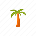 flat, icon, palm, tree