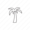 outline, icon, palm, tree
