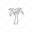 outline, icon, palm, tree 