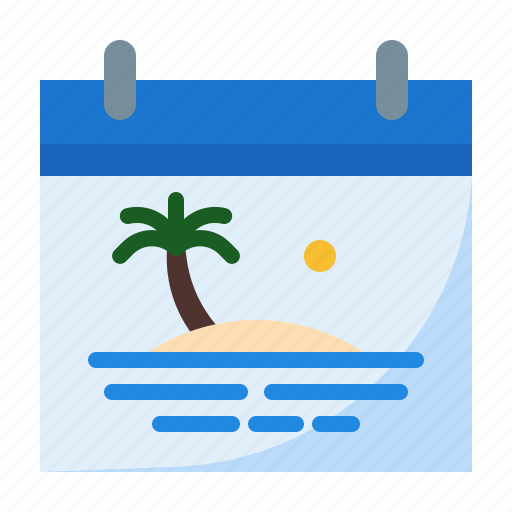 Calendar, summer, holiday, date icon - Download on Iconfinder
