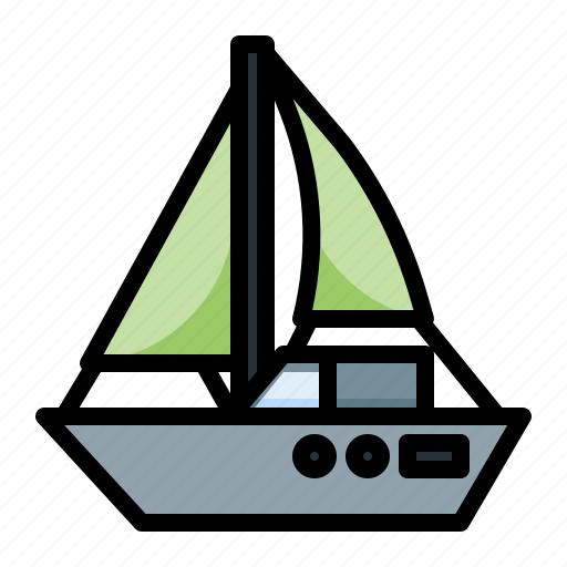 Sailboat, boat, sea, beach icon - Download on Iconfinder