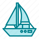 sailboat, boat, transportation, sea