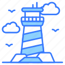lighthouse, beacon, tower, seamark, watchtower, building, structure