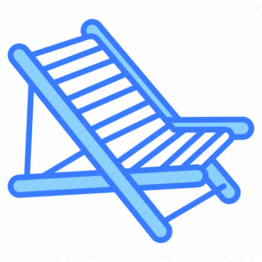 Deck chair, beach chair, lounge chair, outdoor, chair, comfortable, relaxation icon - Download on Iconfinder