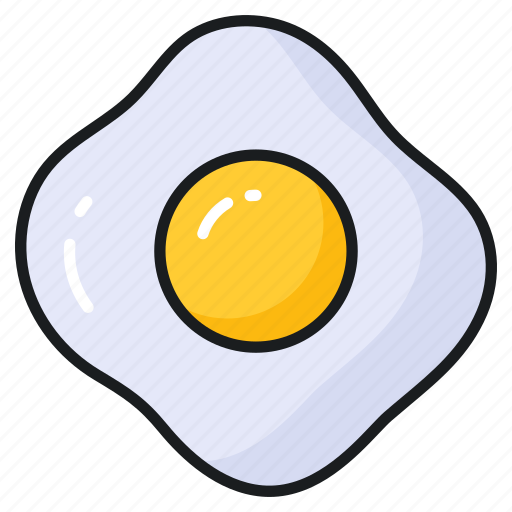 Fried egg, breakfast, healthy, protein, ingredient, food, poultry icon - Download on Iconfinder