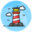lighthouse, beacon, tower, seamark, watchtower, building, structure 