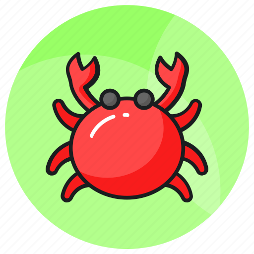 Crab, seafood, aquatic, animal, food, decapod, creature icon - Download on Iconfinder