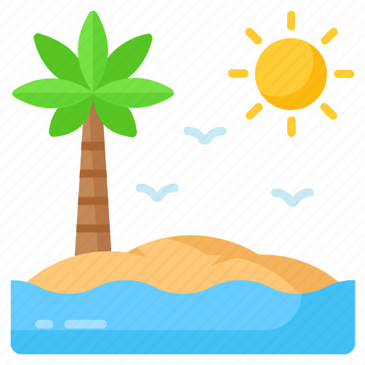 Island, palm, tree, nature, tropical, resort, place icon - Download on Iconfinder