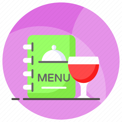 Menu, card, food, book, drink, glass, content icon - Download on Iconfinder