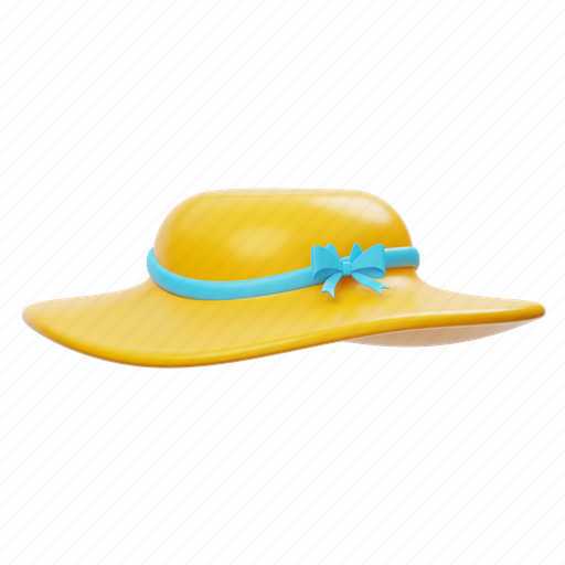 Pamela, hat, summer, fashion, vacation, holiday, cap 3D illustration - Download on Iconfinder