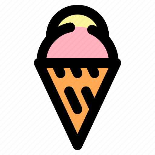Holiday, ice cream, ice, cone, food, dessert, sweet icon - Download on Iconfinder