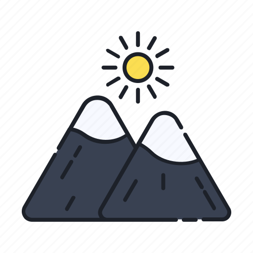 Mountain, nature, sun, landscape, hiking, travel, adventure icon - Download on Iconfinder