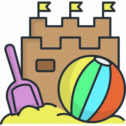 Ball, beach, castle, holiday, sand, summer, vacation icon - Download on Iconfinder