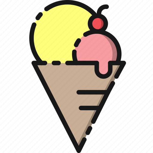 Cone, cream, dessert, ice, summer, sweet, vacation icon - Download on Iconfinder