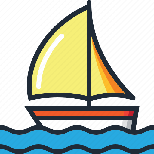 Beach, boat, ocean, sail, sea, summer, yacht icon - Download on Iconfinder