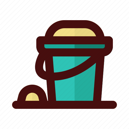 Sand, bucket, tropical, holiday, beach, vacation, season icon - Download on Iconfinder