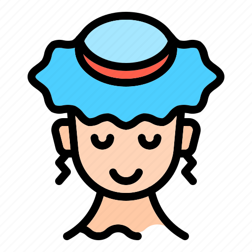 Lady, summer, hat, beach, sea, vacation, holiday icon - Download on Iconfinder