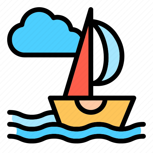 Sailing, beach, summer, sport, wave, game, ocean icon - Download on Iconfinder