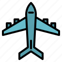 summer, airplane, flight, transport, plane, airline