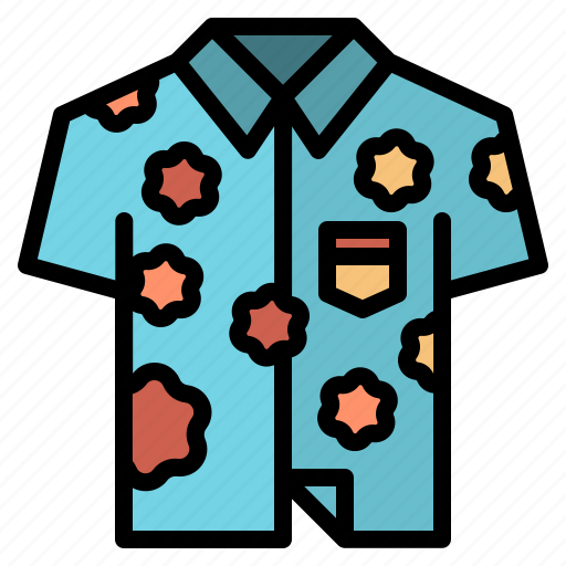 Summer, hawaiianshirt, hawaiin, shirt, cloth icon - Download on Iconfinder