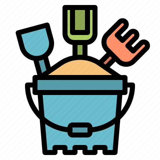 Summer, sandbucket, bucket, shovel, scoop icon - Download on Iconfinder